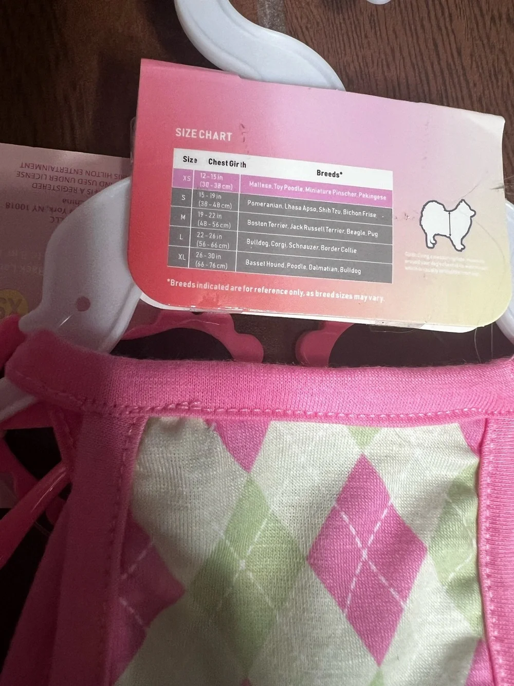 Paris Hilton Pet Apparel Dog Clothes with Sunglasses Geometric Pink Set XS
